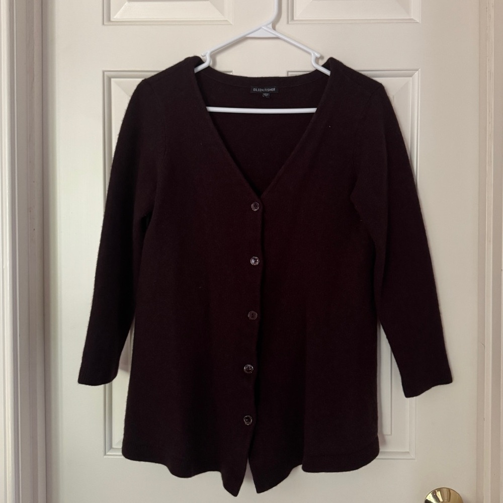 Eileen Fisher Brown Cardigan Sweater